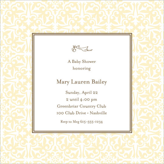 Pretty Pattern Shower Invitations